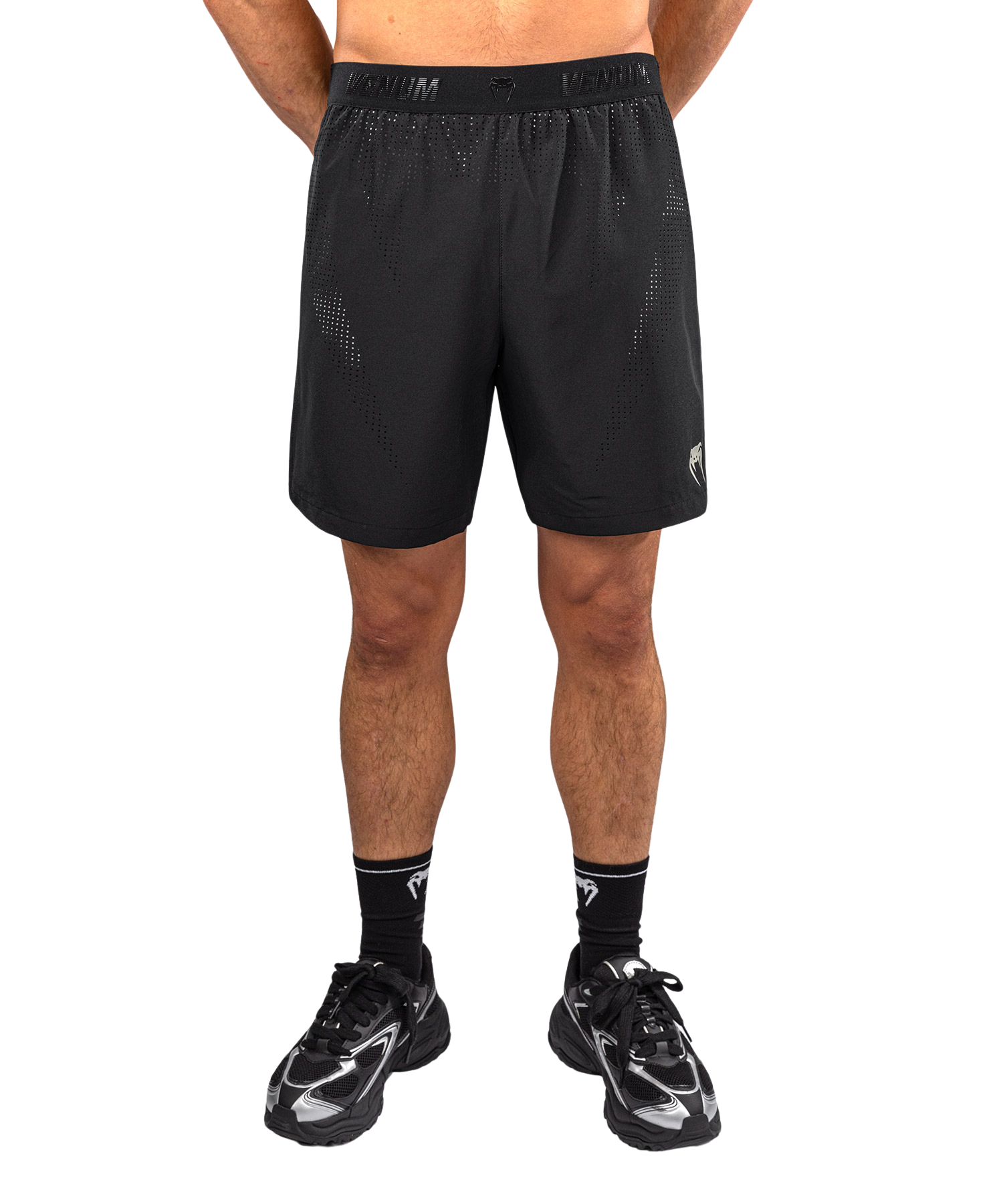 Venum Lazer Training Shorts - Black/Grey Velikost: L