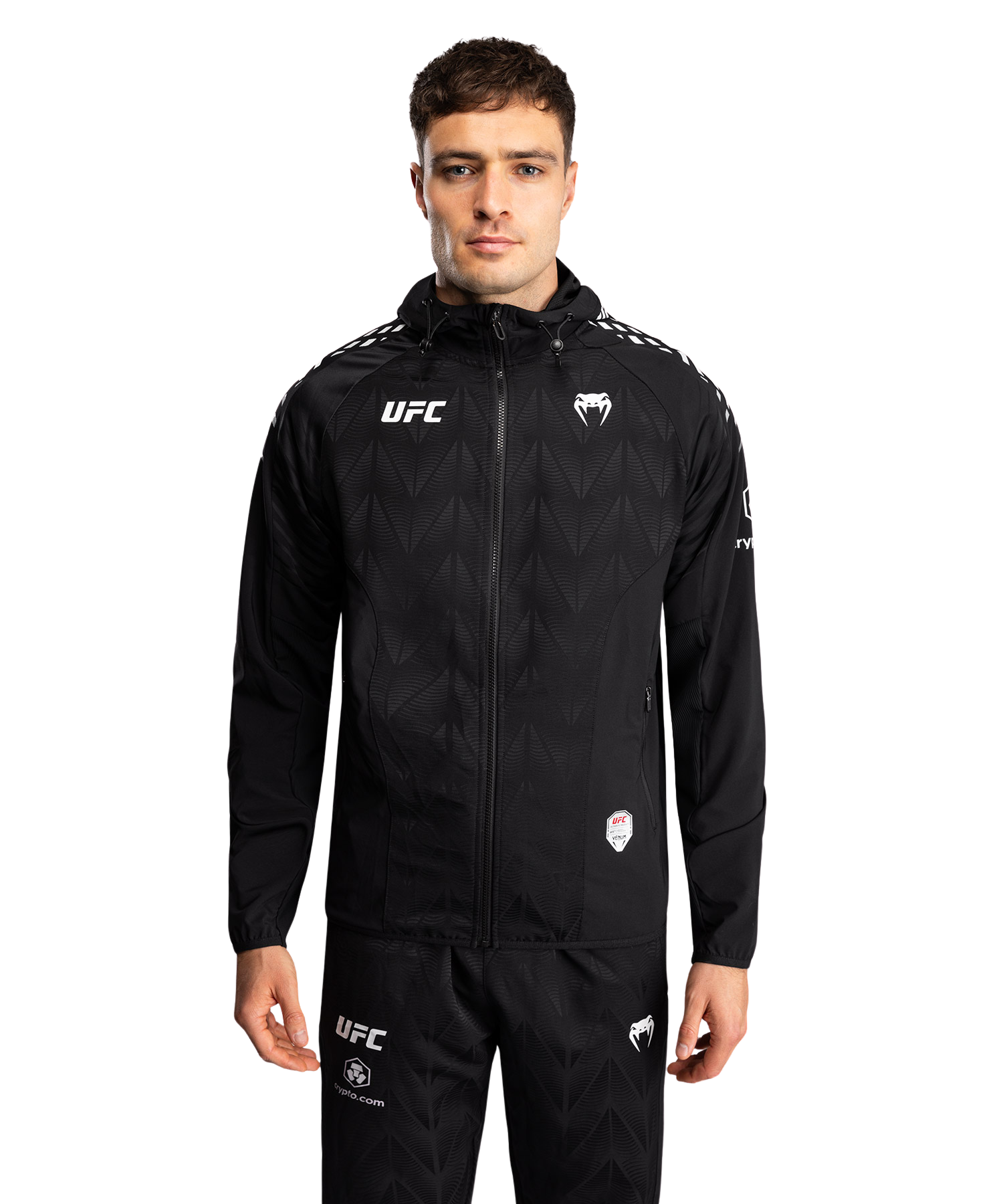 Men’s UFC Zenith by Venum Black Authentic Fight Night Walkout Hoodie Velikost: L