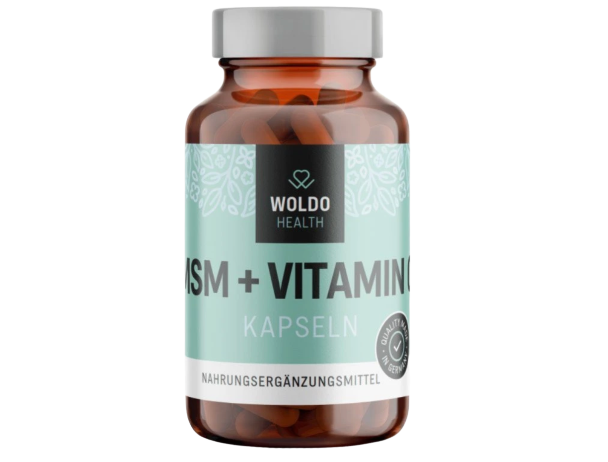WoldoHealth MSM s Vitamínem C, 180 kapslí