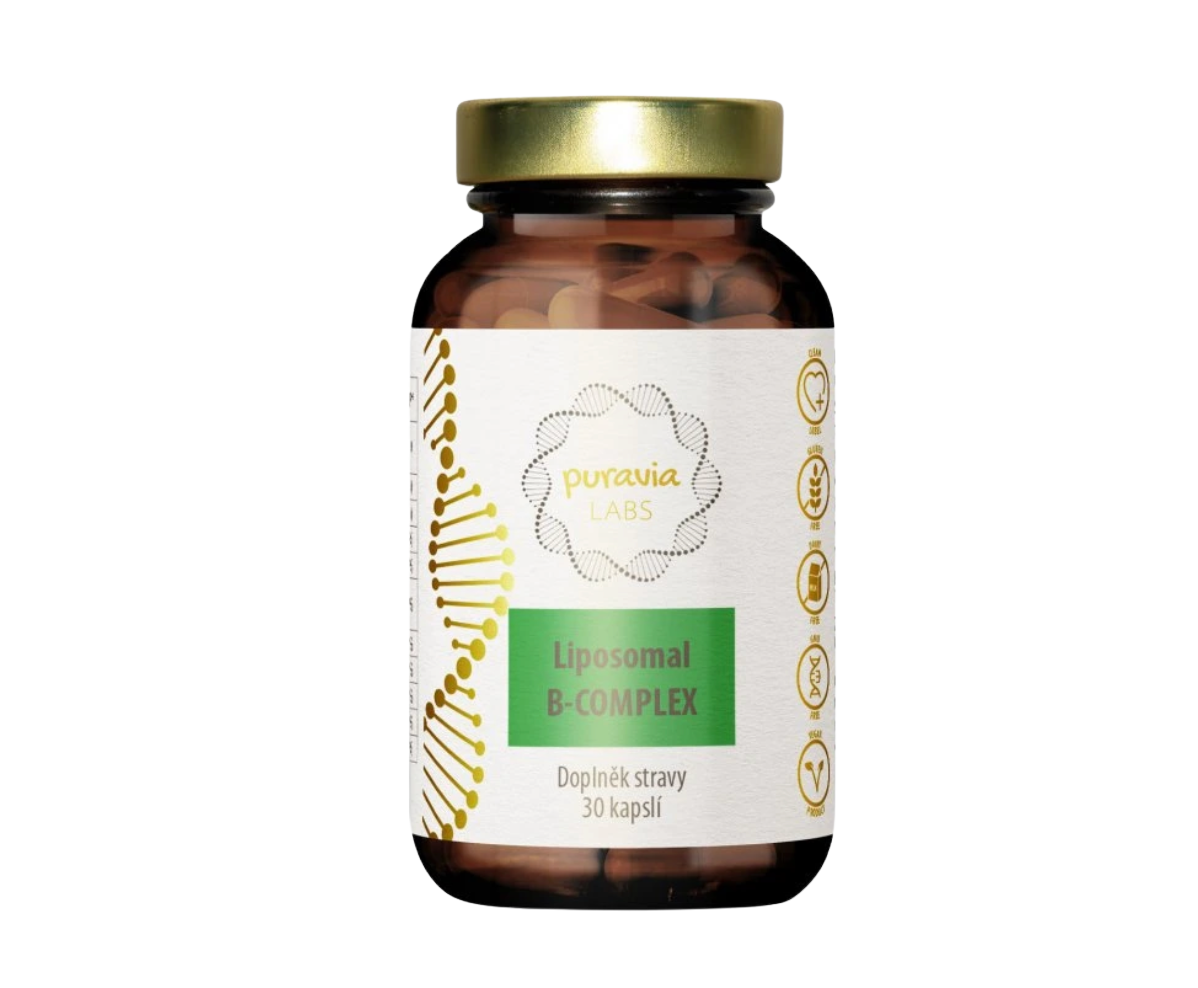 Puravia LABS Liposomální B-komplex, 30 kapslí