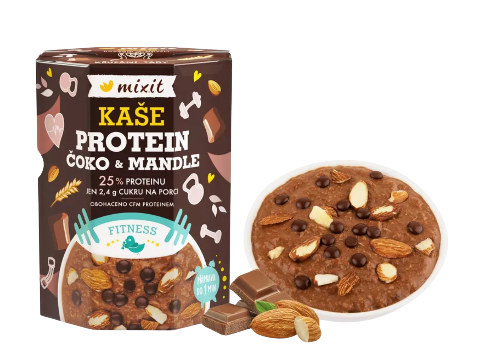 Mixit Minutová kaše - Protein a čokoláda, 320 g
