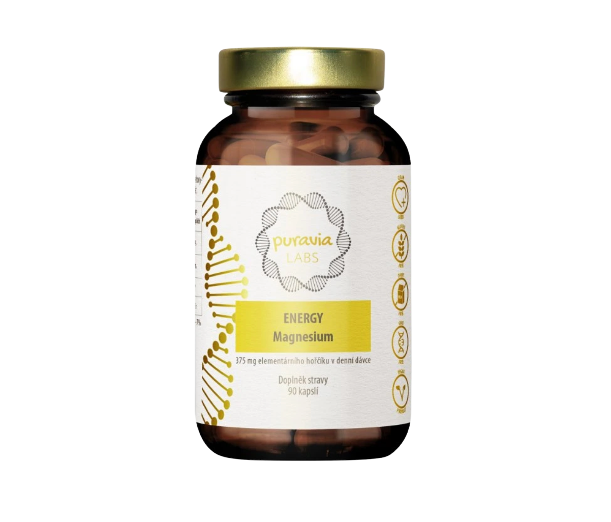 Puravia LABS Magnesium Energy, 90 kapslí