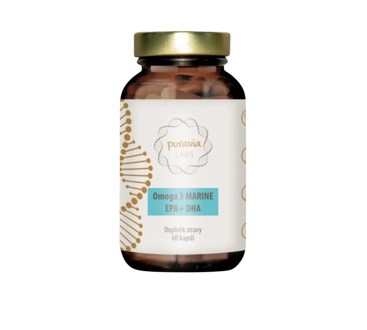 Puravia LABS Omega 3 z mořských ryb, 60 kapslí
