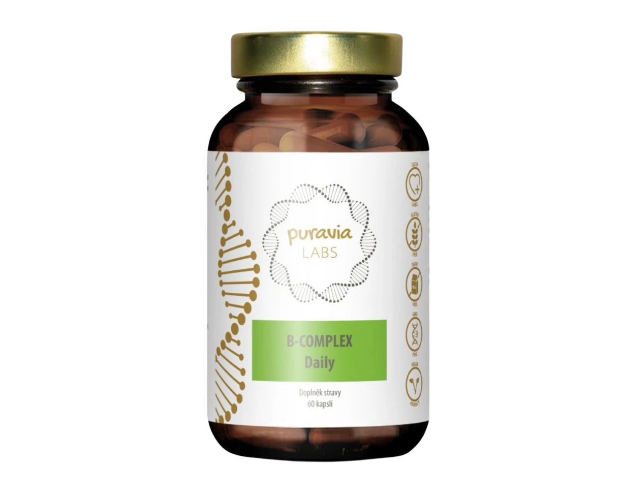 Puravia LABS B-komplex Daily, 60 kapslí