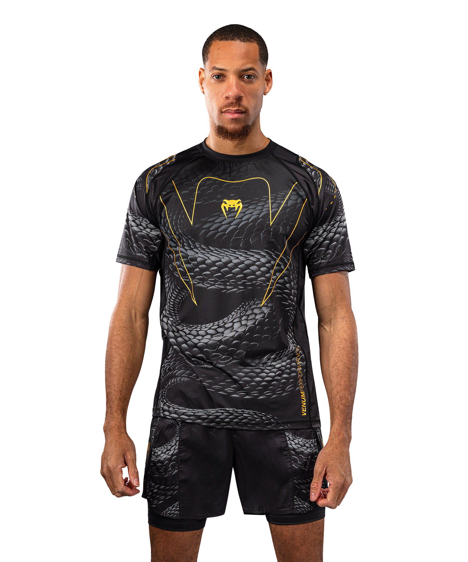Venum Matupa Short Sleeve Rashguard - Black/Grey/Gold Velikost: M
