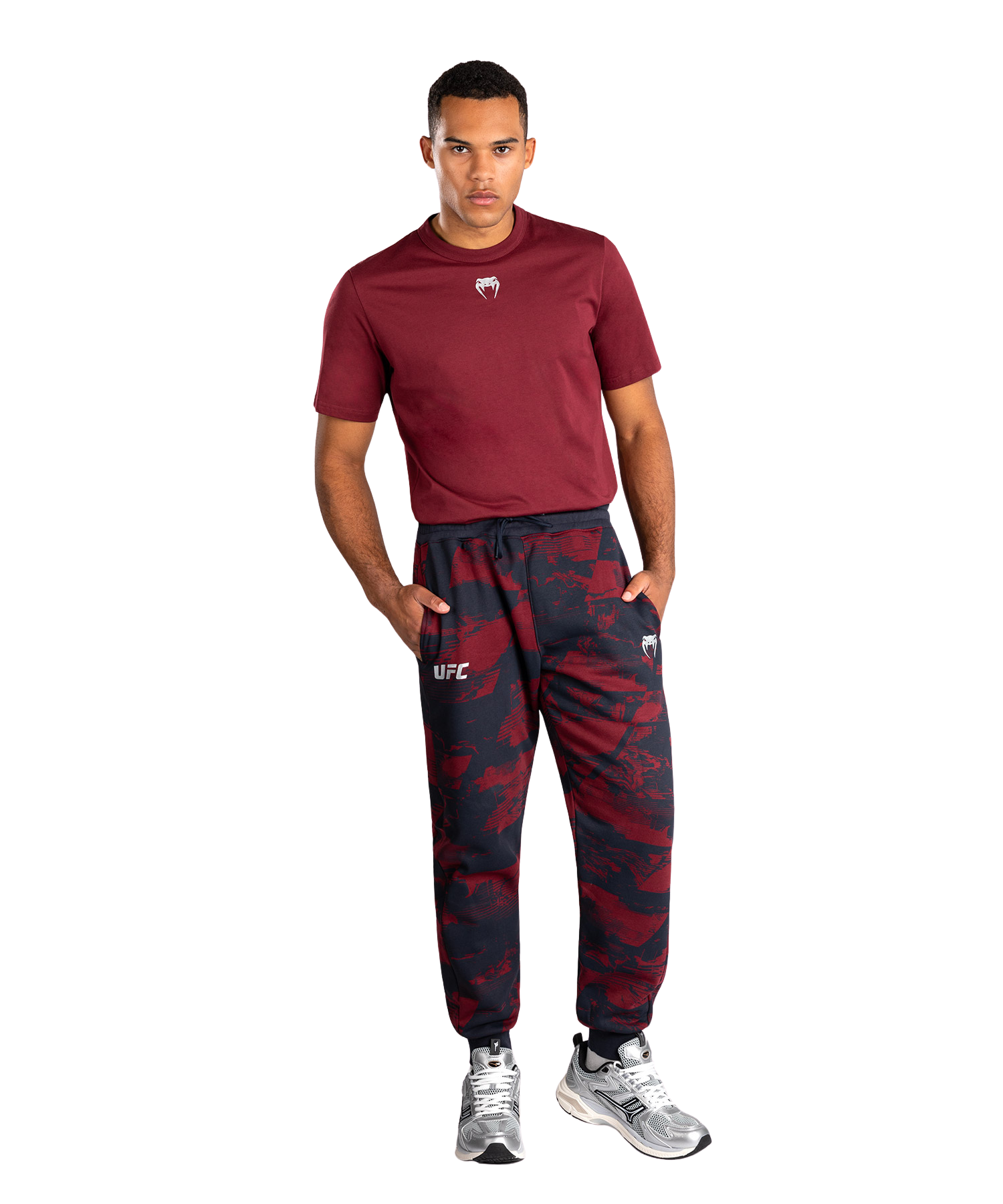 Men's UFC Zenith by Venum Burgundy Authentic Fight Week Pant Velikost: XL