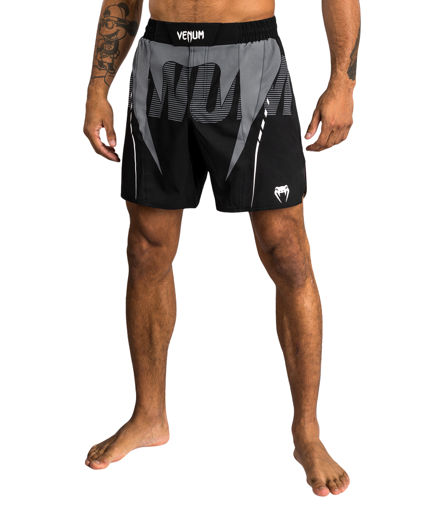 Venum Adrenaline Fightshorts - Black/Silver Grey Velikost: S