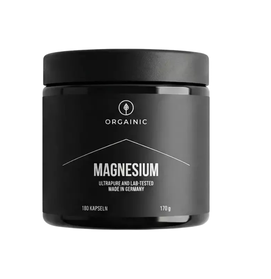 Levně Orgainic Magnesium (Hořčík Chelát), 180 kapslí