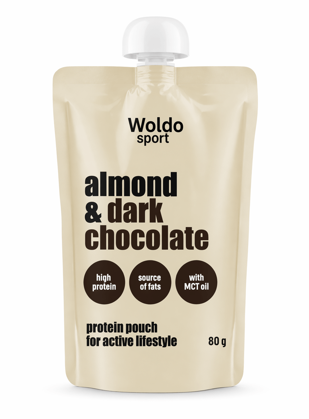 Woldo Proteinová kapsička mandle & hořká čokoláda 80g