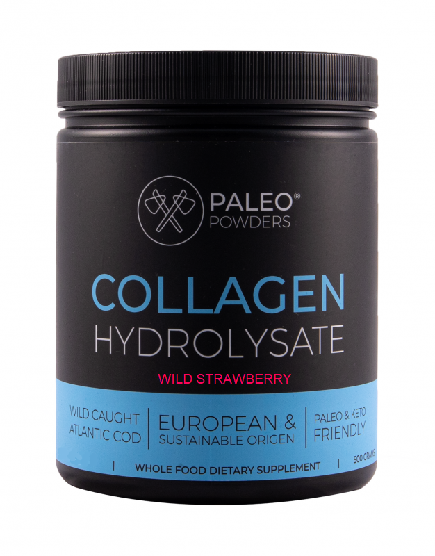 Paleo Powders Kolagen z divokých tresek (divoká jahoda), 500 g