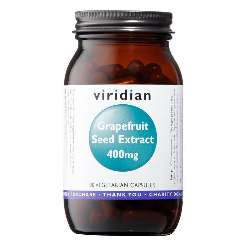 Viridian Nutrition Grapefruit Seed Extract 400mg 90 kapslí (Extrakt ze semínek grepfruitu)