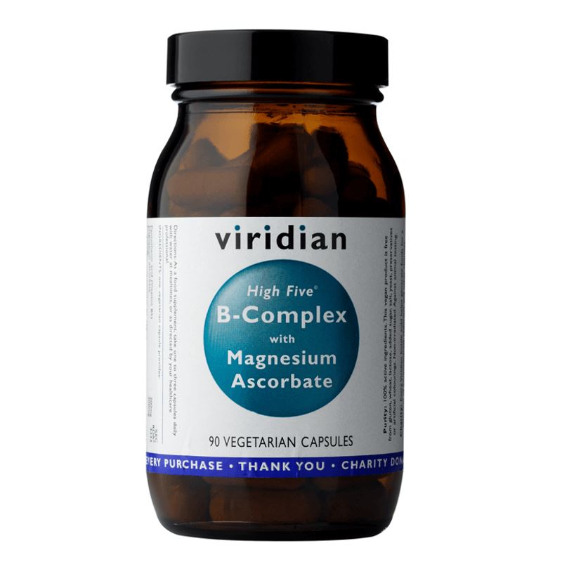 Viridian Nutrition High Five B Complex with Magnesium Ascorbate 90 kapslí