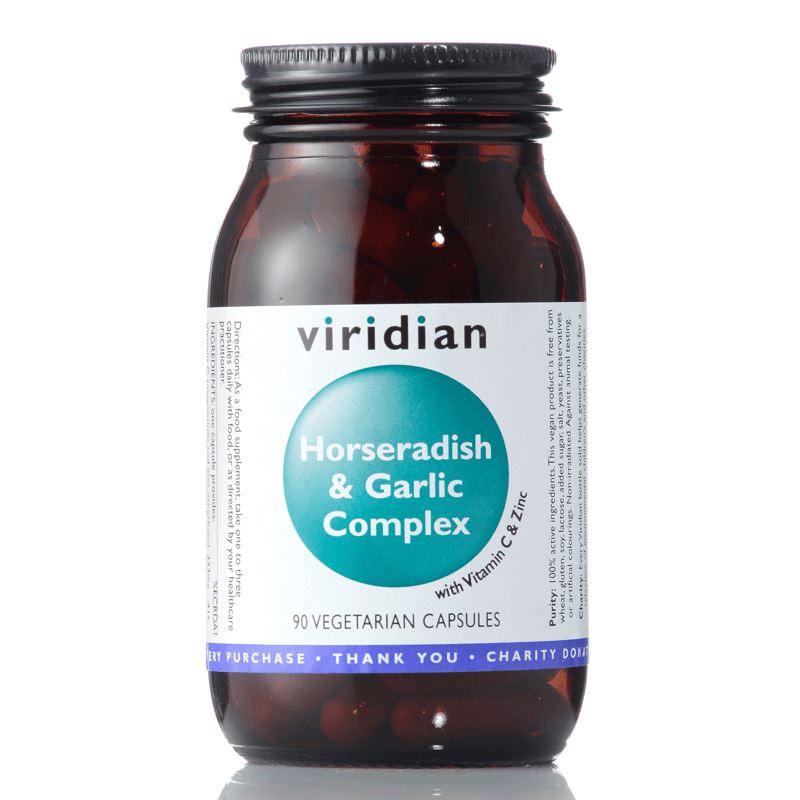 Viridian Nutrition Horseradish & Garlic Complex 90 kapslí (Křen a česnek)