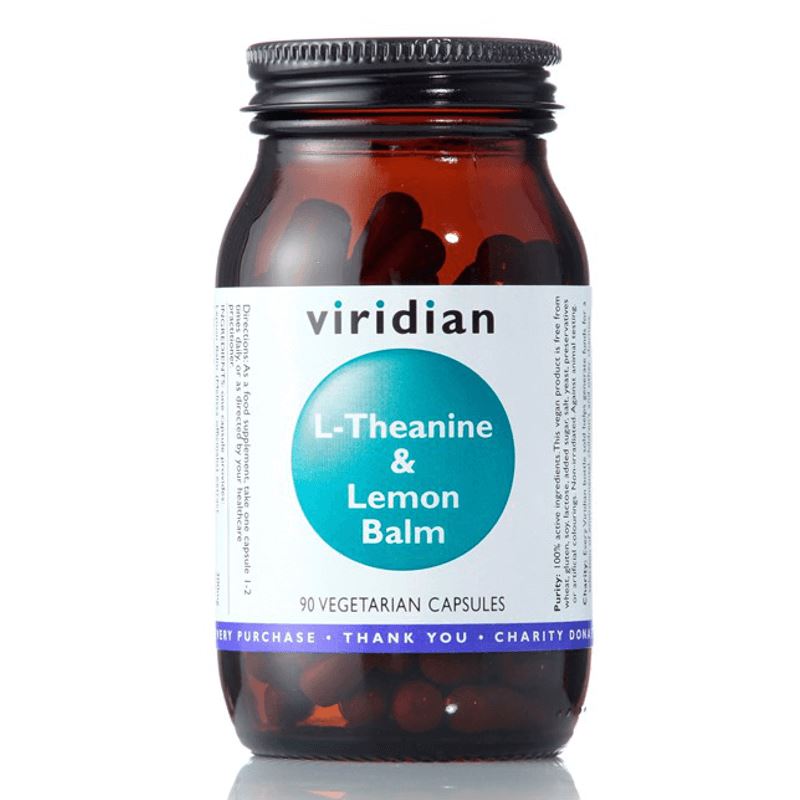 Viridian Nutrition L-Theanine & Lemon Balm 90 kapslí (L-Theanin s meduňkou)