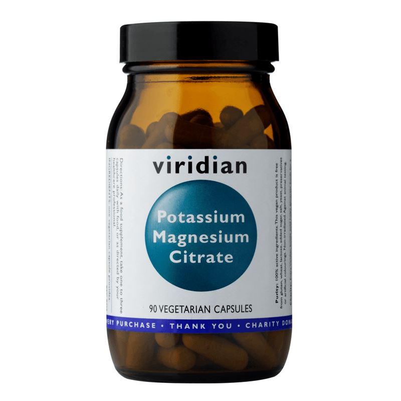 Viridian Nutrition Potassium Magnesium Citrate 90 kapslí (Draslík a hořčík)