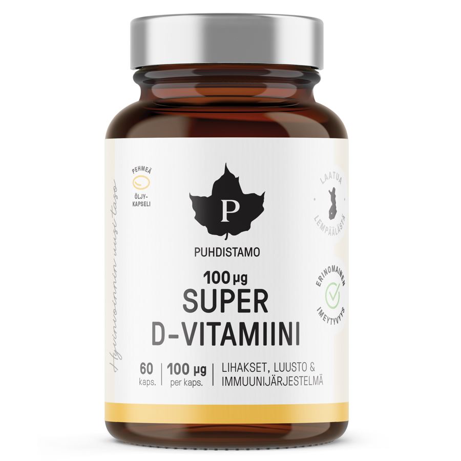 Puhdistamo Super Vitamin D 4000iu 60 kapslí
