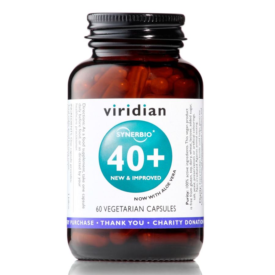 Viridian Nutrition Synerbio 40+ 60 kapslí (Směs probiotik a prebiotik)