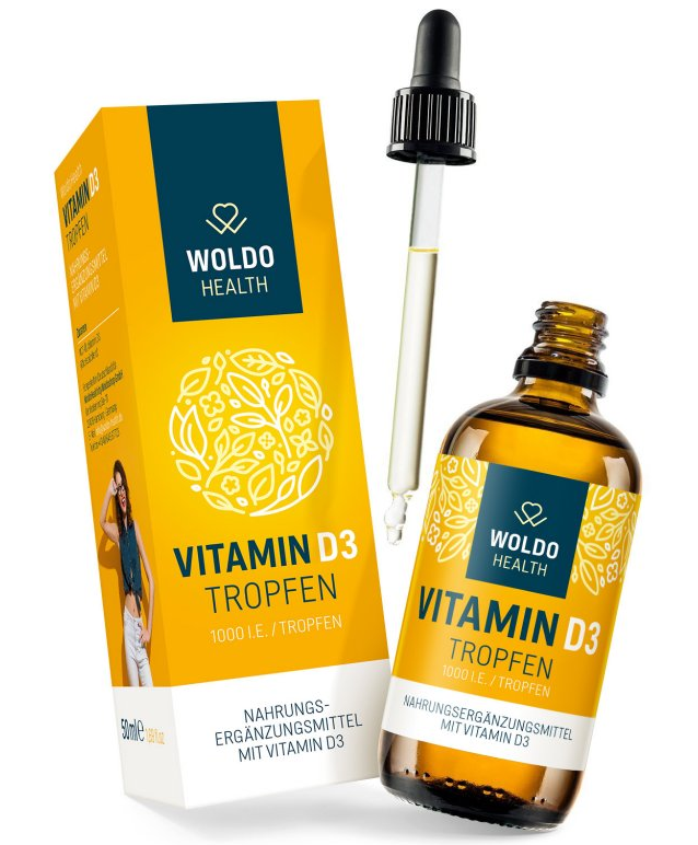 WoldoHealth Vitamín D3 1000 IU, 50ml