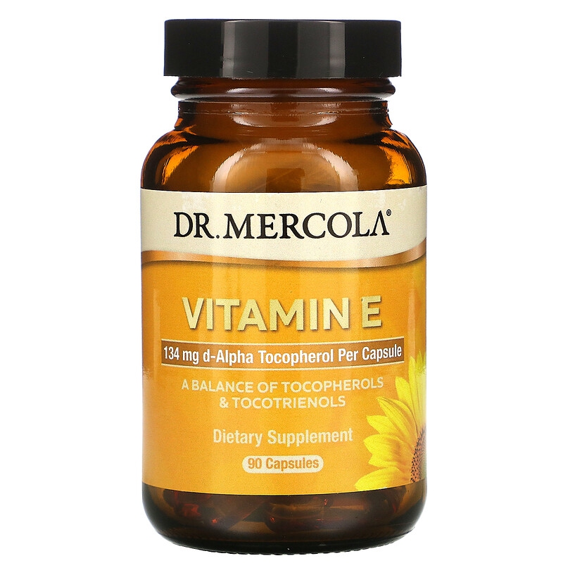 Dr.Mercola Vitamín E (308 IU), 90 kapslí