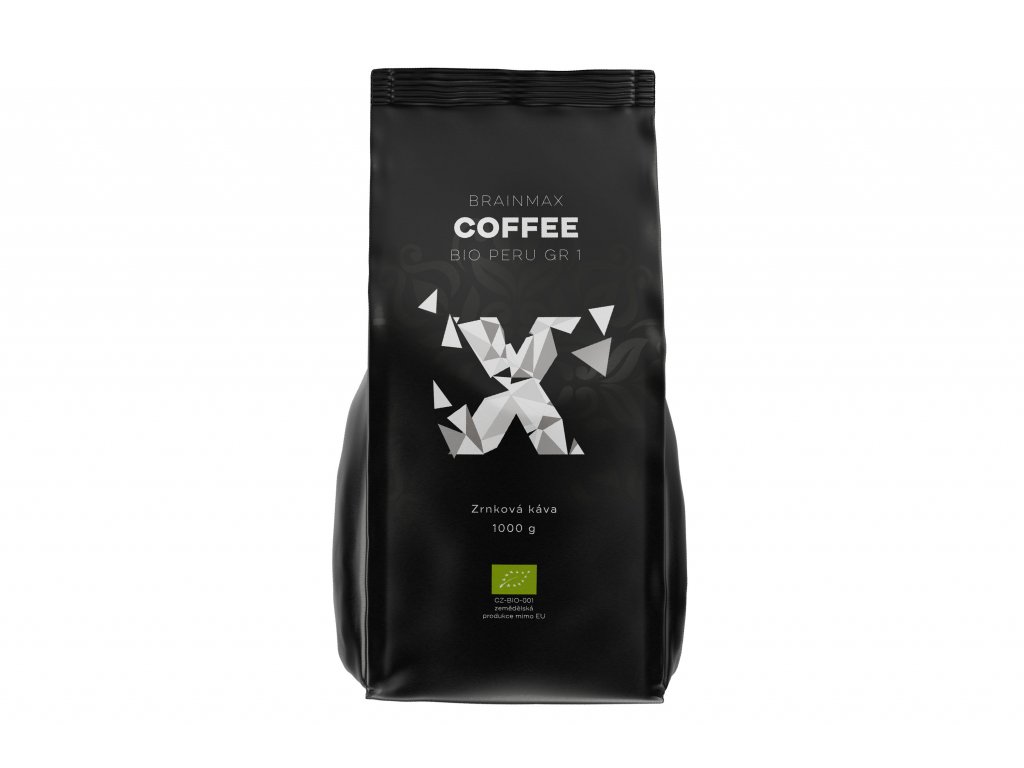 BrainMax Coffee, Káva Peru Grade 1 BIO, 1kg, Zrno