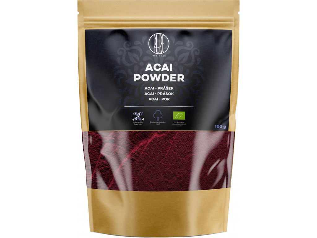 BrainMax Pure Acai BIO prášek, 100 g