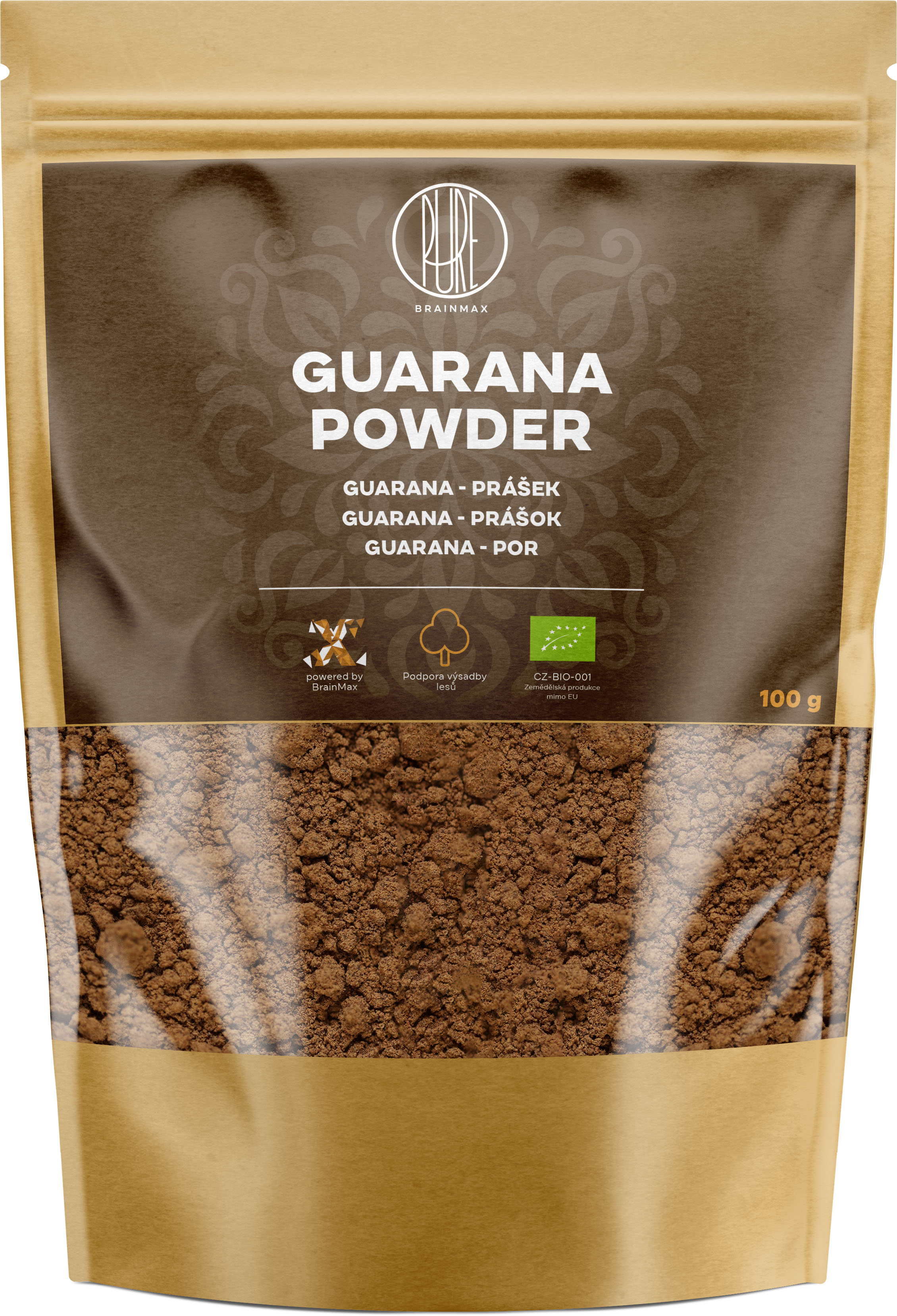 BrainMax BIO Guarana prášek, 100 g