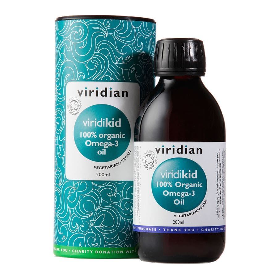 Viridian Nutrition Viridikid Omega 3 Oil 200ml Organic (Bio Omega 3 olej pro děti)