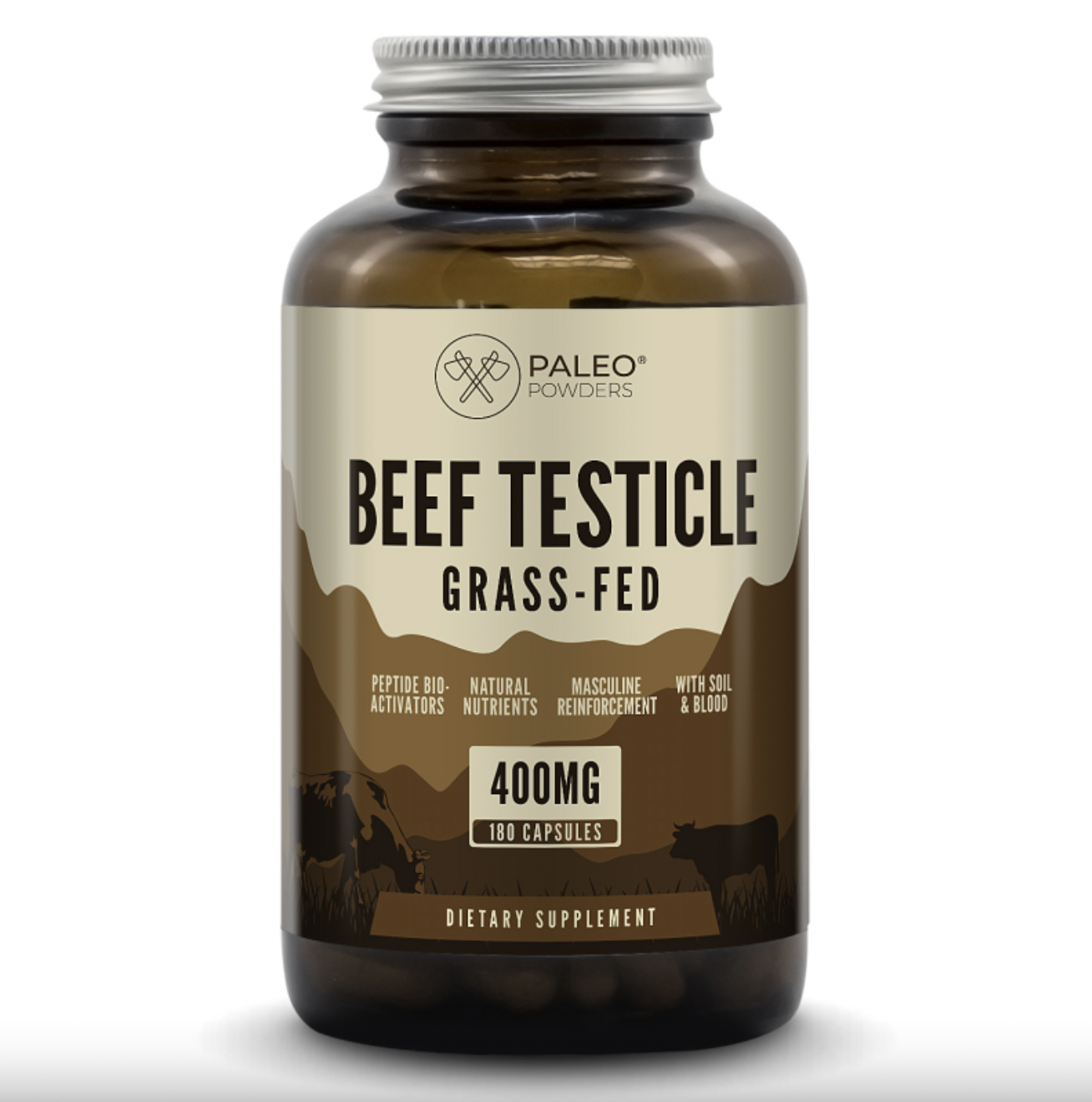Hovězí varlata (grass- fed) - 180 kapslí (Paleo Powders)