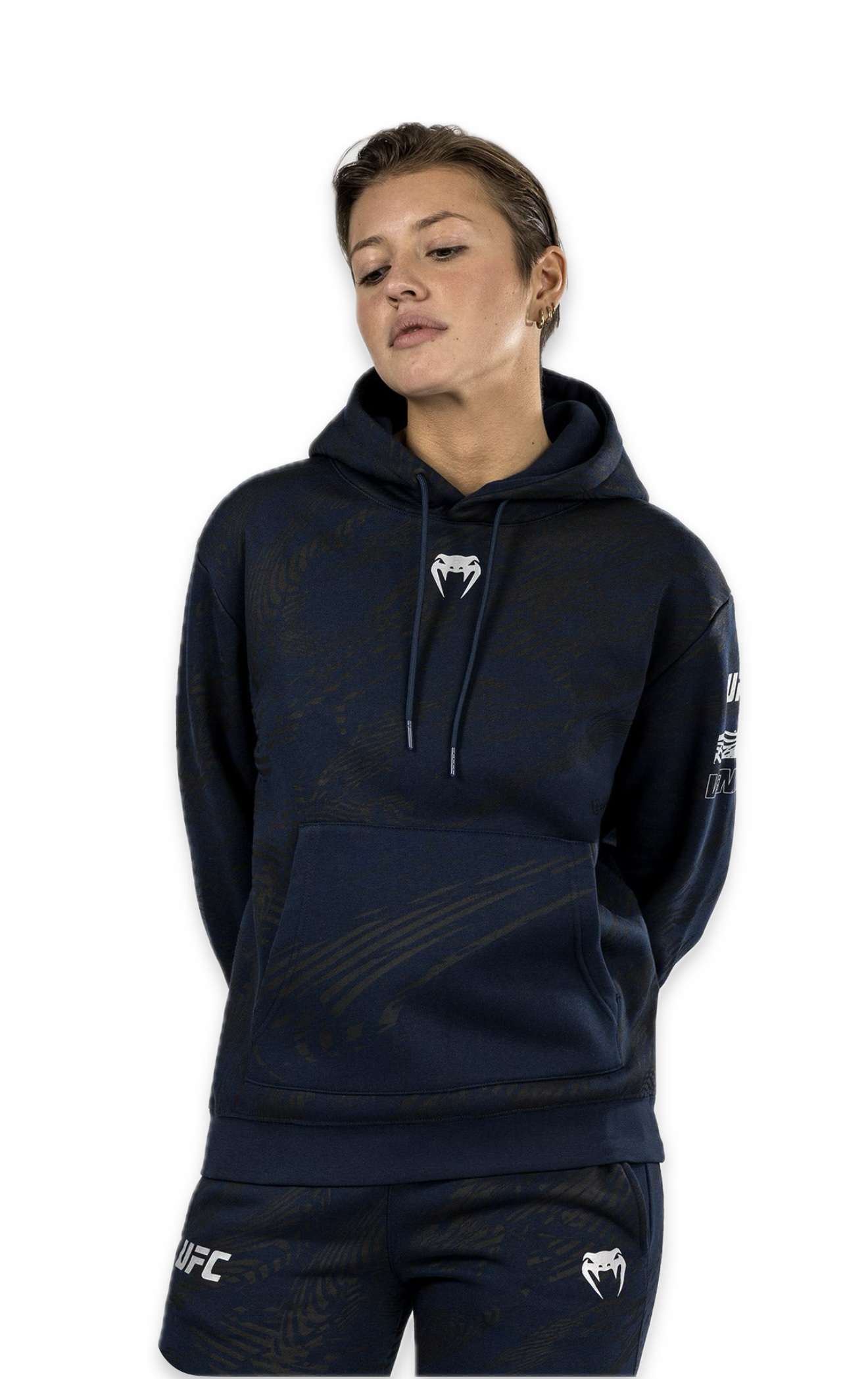 UFC Fusion by Venum Fight Week Women’s Pullover Hoodie - Oceanic Blue Velikost: M