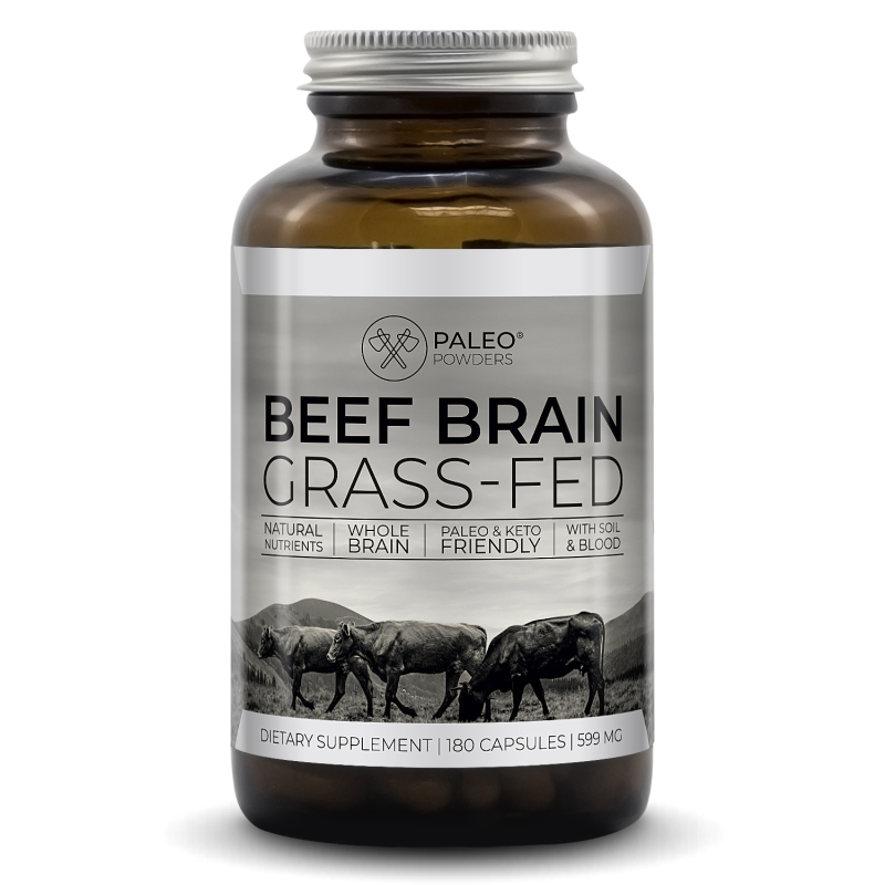Paleo Powders Hovězí játra (grass-fed beef liver), 180 kapslí
