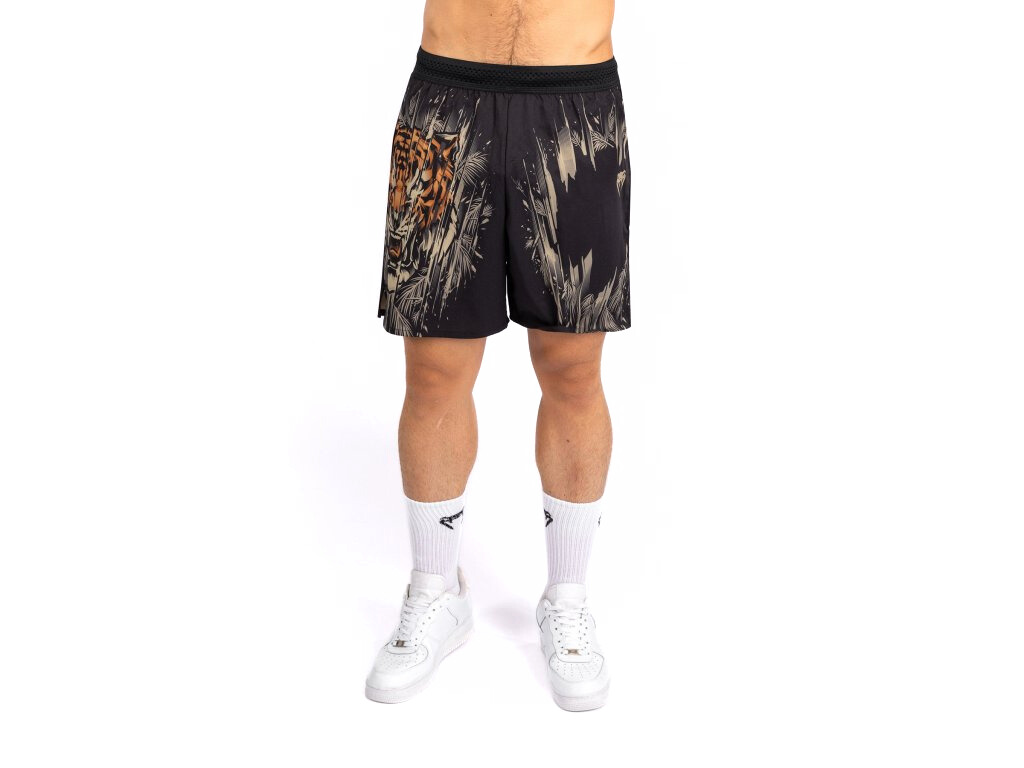 Venum Tiger Men's Training Shorts - Black/Neon Orange Velikost: S