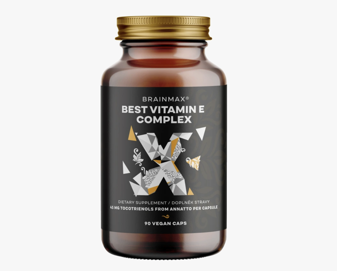 BrainMax Best Vitamin E Complex, Tokotrienoly v přírodní formě, 90 rostlinných kapslí