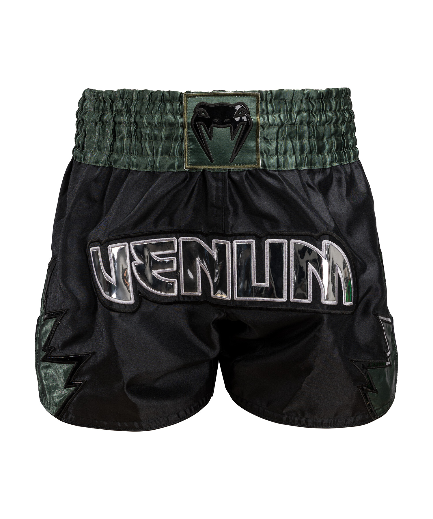 Venum Inferno Muay Thai Shorts - Deep Black/Khaki Velikost: M