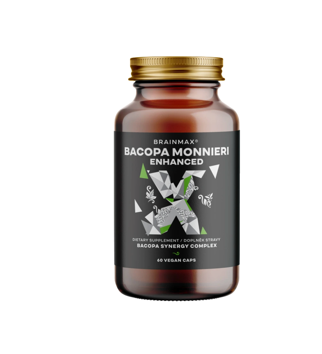 BrainMax Enhanced Bacopa Monnieri, 60 rostlinných kapslí