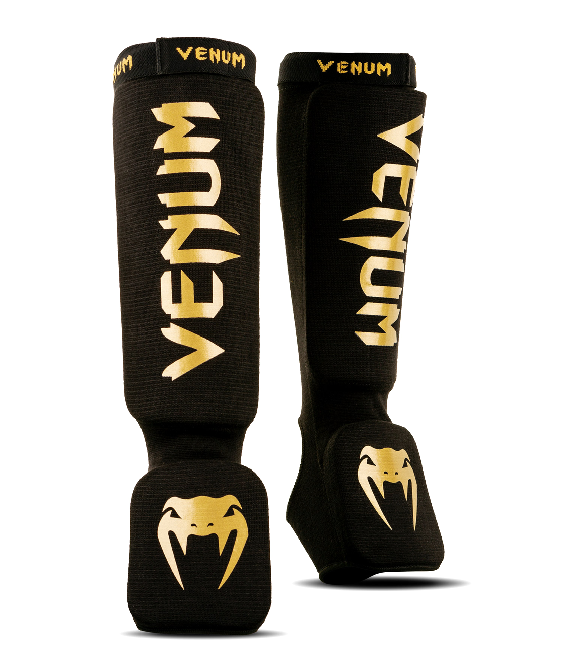 Venum Kontact Shin Guards, Black/Gold Velikost: XL