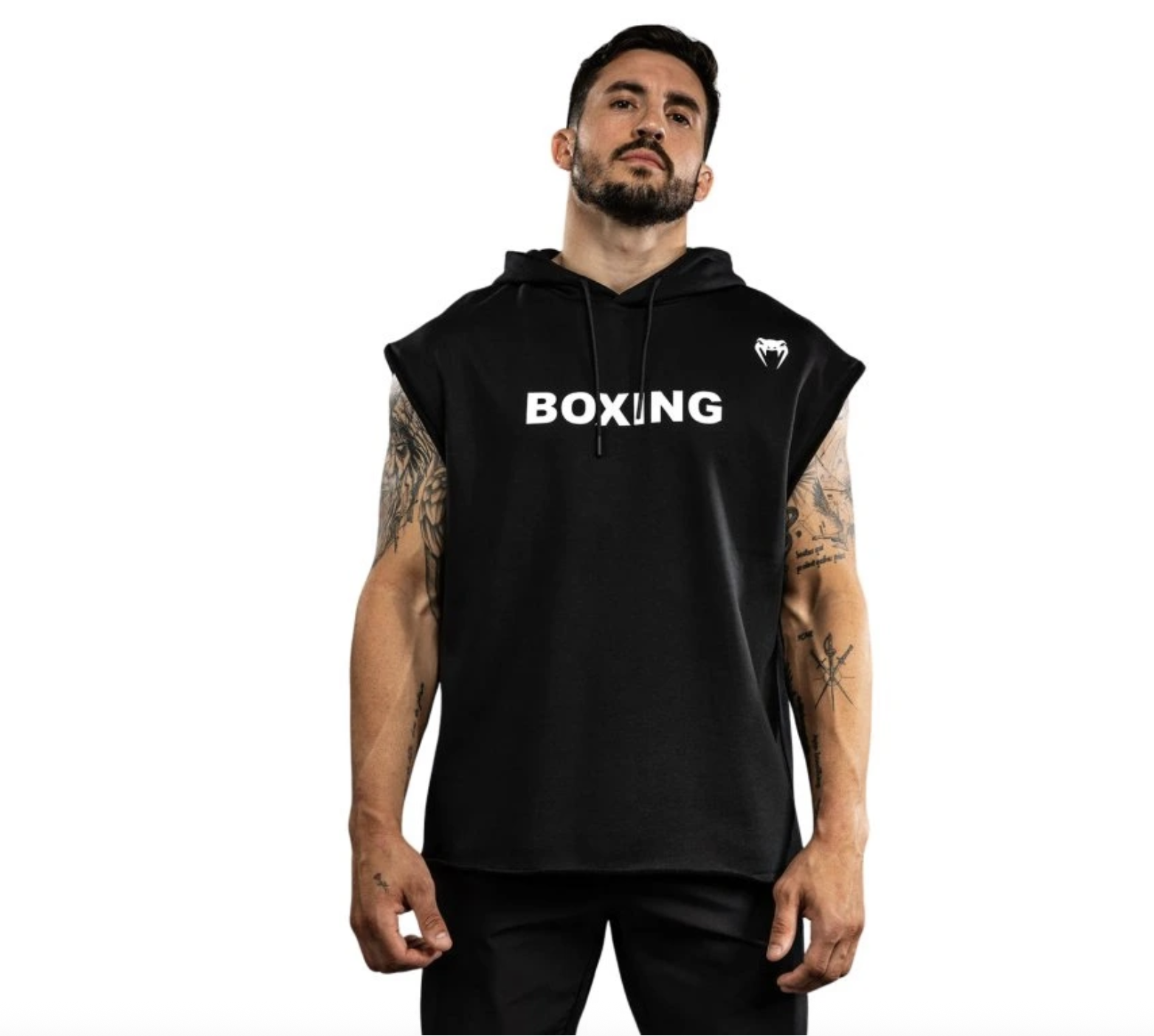 Venum Boxing VT Sleeveless Hoodies - Black/White Velikost: M