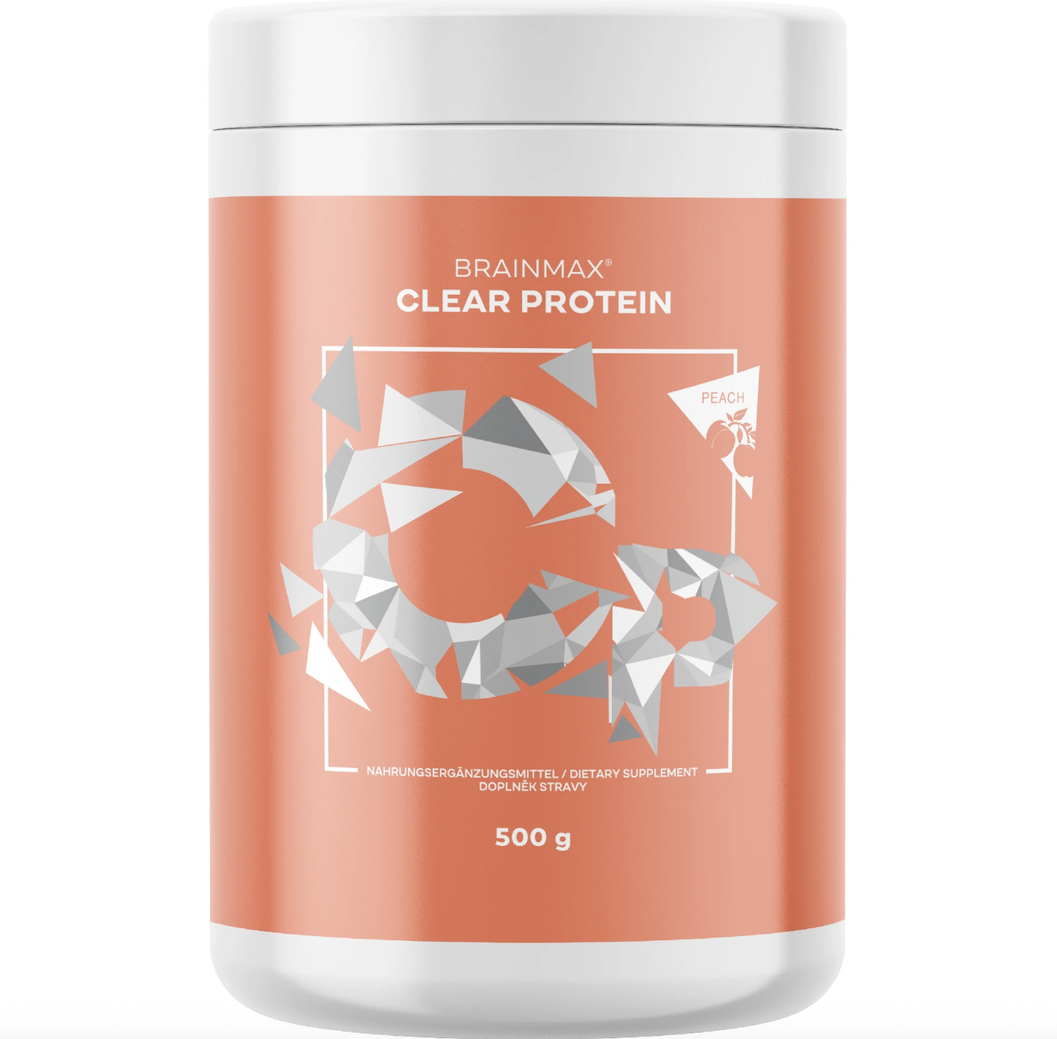 BrainMax Clear Protein, 500 g Příchuť: Broskev