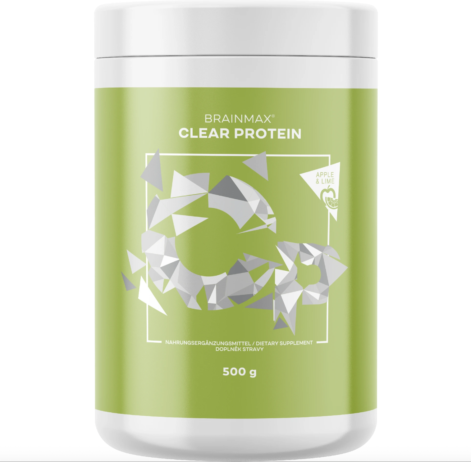 BrainMax Clear Protein, 500 g Příchuť: Jablko a limetka