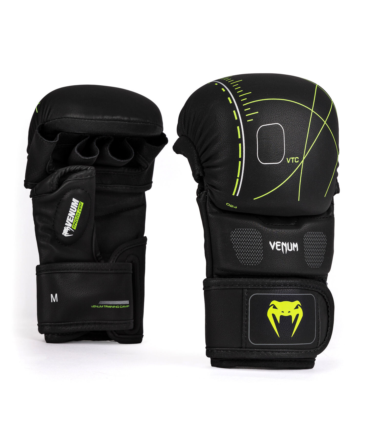 Venum Training Camp 4.0 Sparring Gloves - Black/Neo Green Velikost: L/XL
