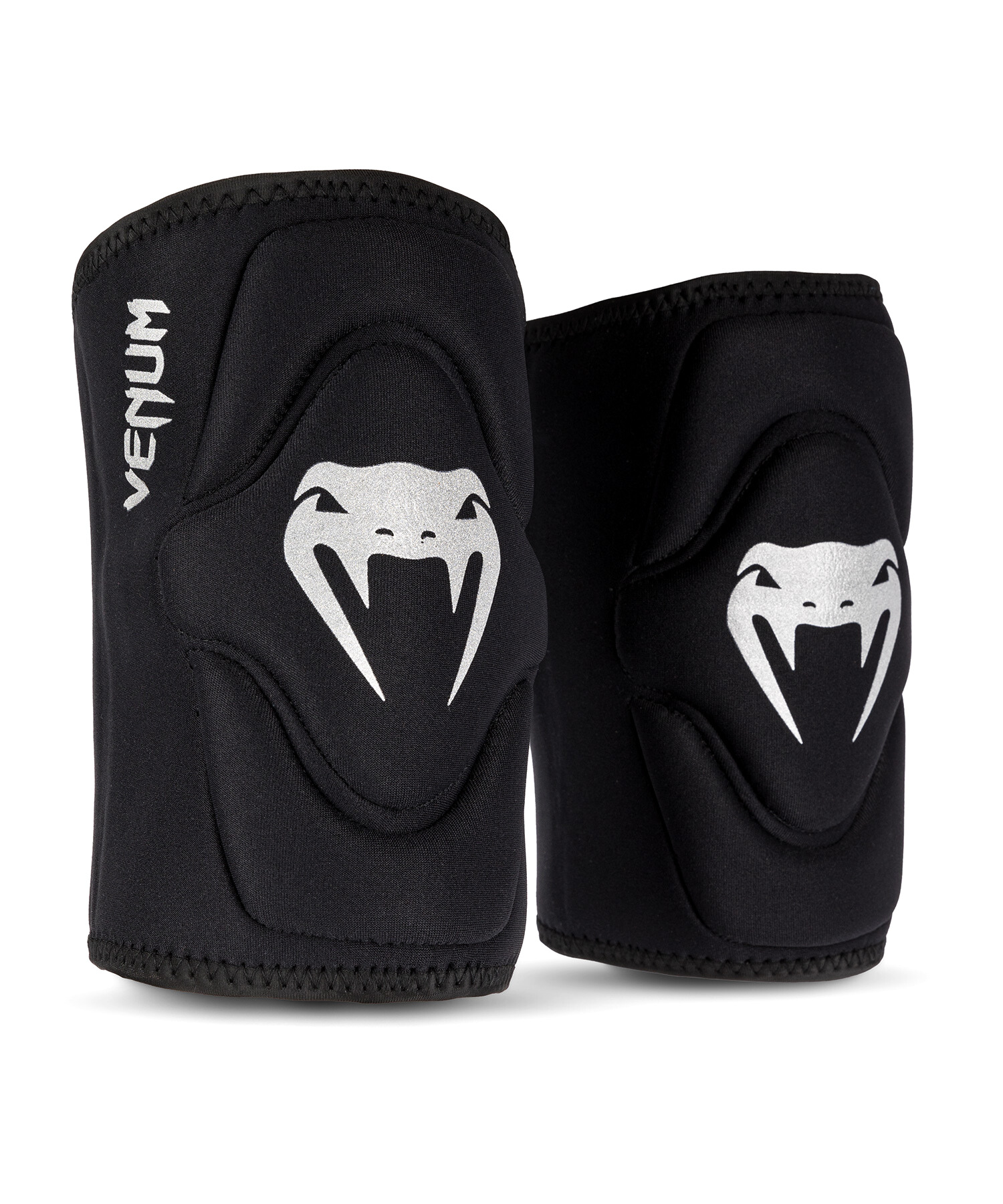 Venum Kontact Knee Pads, Pár, Black/Silver Velikost: S