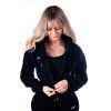 BJP Damen-Crop-Zip-Hoodie Core, Schwarz