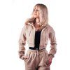 BJP Damen-Crop-Zip-Hoodie Core, Beige