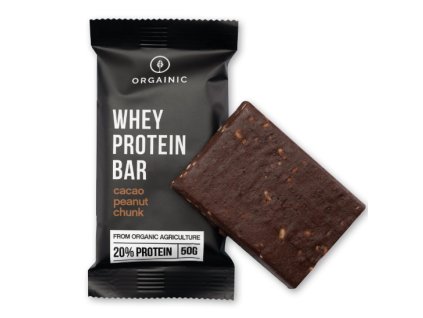 Orgainic Bio Proteinové Energy tyčinky, 50g (CZ-BIO-002) (Příchuť Kakao a Arašídové máslo 1 ks)