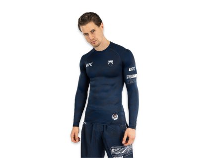 UFC Fusion by Venum Fight Week Men’s Performance Long Sleeve Rashguard - Oceanic Blue (Velikost L)