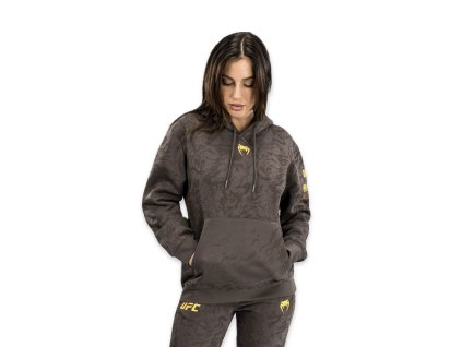 UFC Fusion by Venum Fight Week Women’s Pullover Hoodie - Earthen Brown (Velikost L)