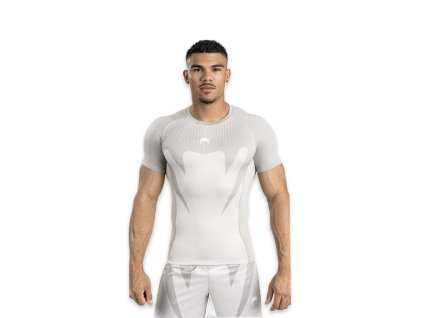 Venum Attack Men's Short Sleeve Rashguard - Sand (Velikost L)