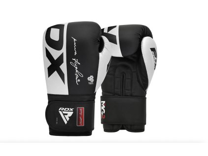 Boxerské rukavice RDX Rex F4, čierna/biela