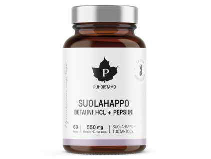 1 suolahappo betaiini hcl 60 kapsli