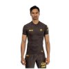 UFC Fusion by Venum Fight Week Men’s Performance Short Sleeve Rashguard - Earthen Brown (Velikost L)