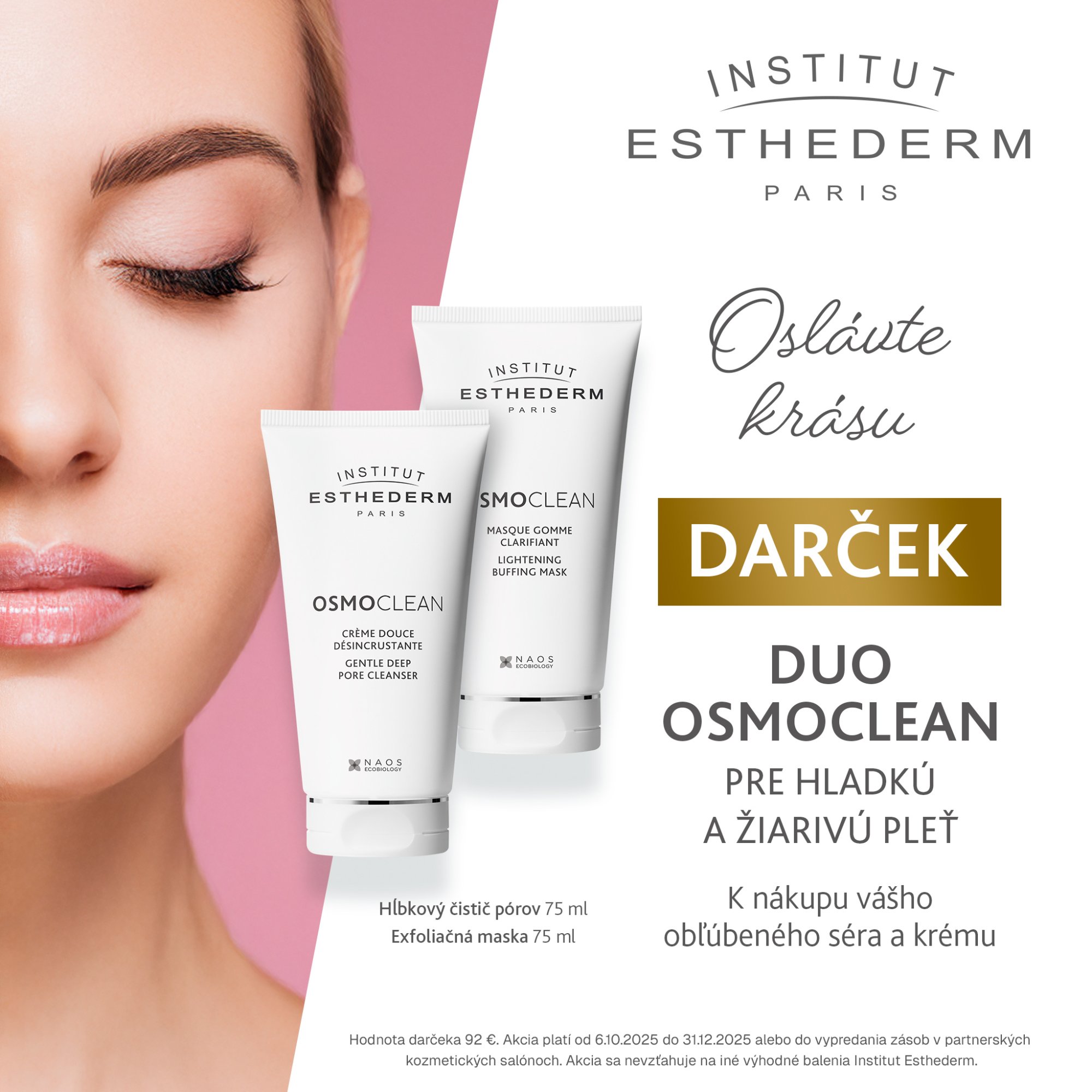 Institut Esthederm vianočný darček v hodnote 92 € pre hladkú a žiarivú pleť